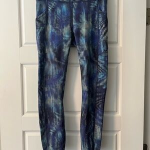 lululemon athletica Blue & Teal Abstract Print Leggings